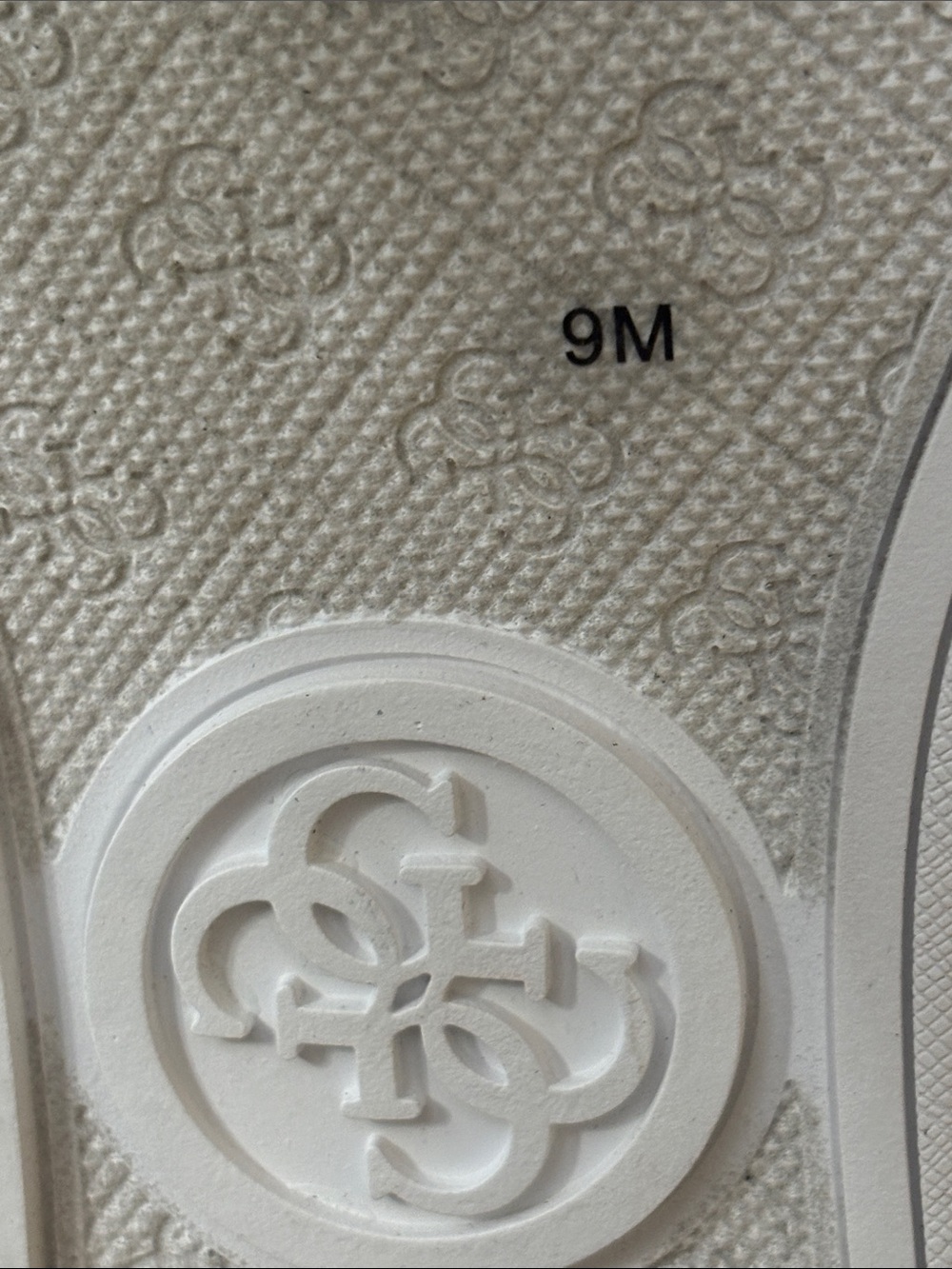 Guess White and Beige Suede Low-Top Sneakers - Picture 4 of 5
